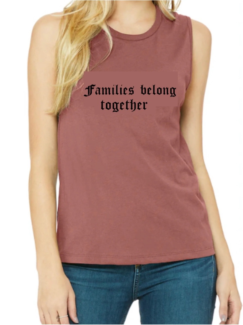 Families belong together tank top
SKU728